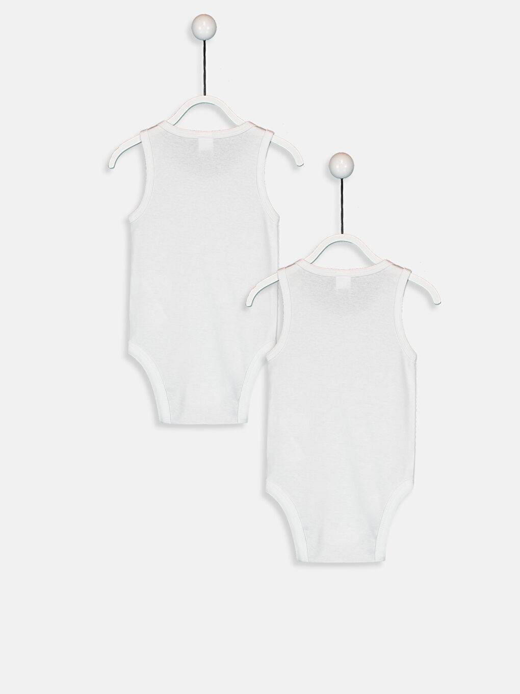 Beyaz Kız Bebek Çıt Çıtlı Body 2li-2