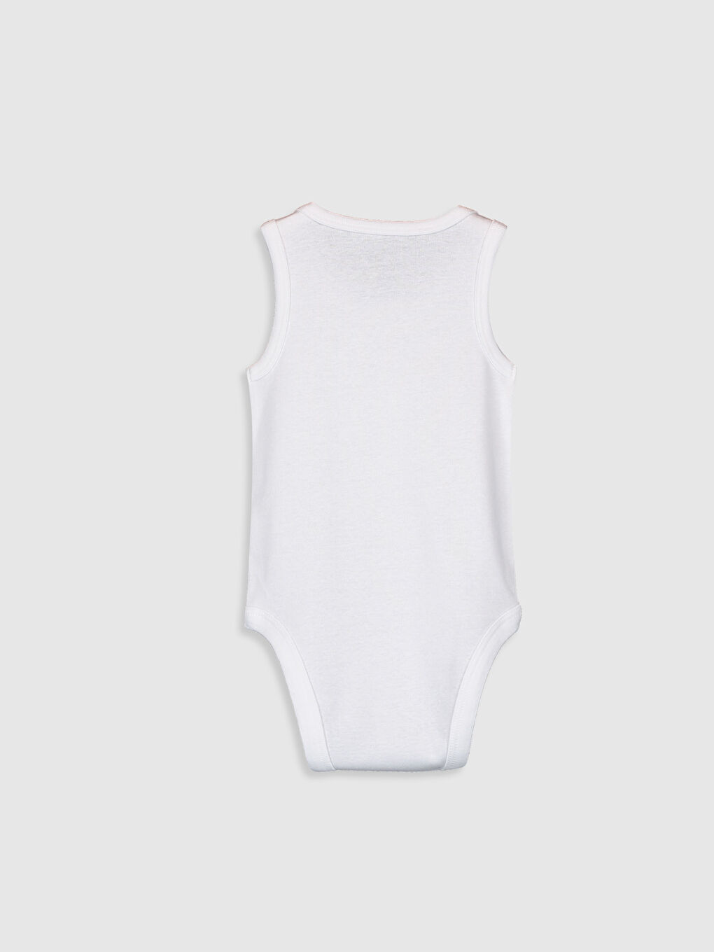 Beyaz Bisiklet Yaka Baskılı Erkek Bebek Çıtçıtlı Bodysuit-1