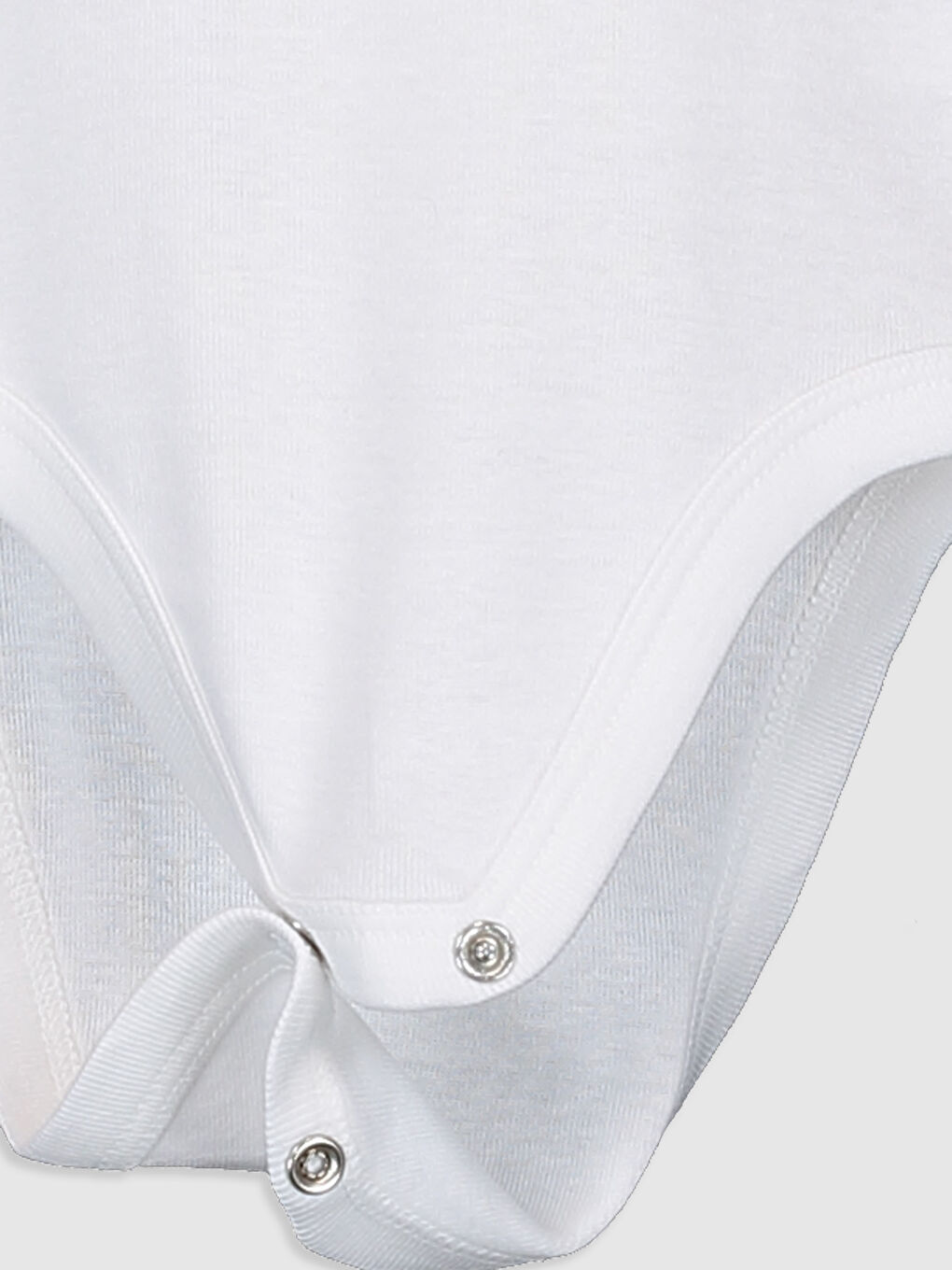 Beyaz Bisiklet Yaka Baskılı Erkek Bebek Çıtçıtlı Bodysuit-2