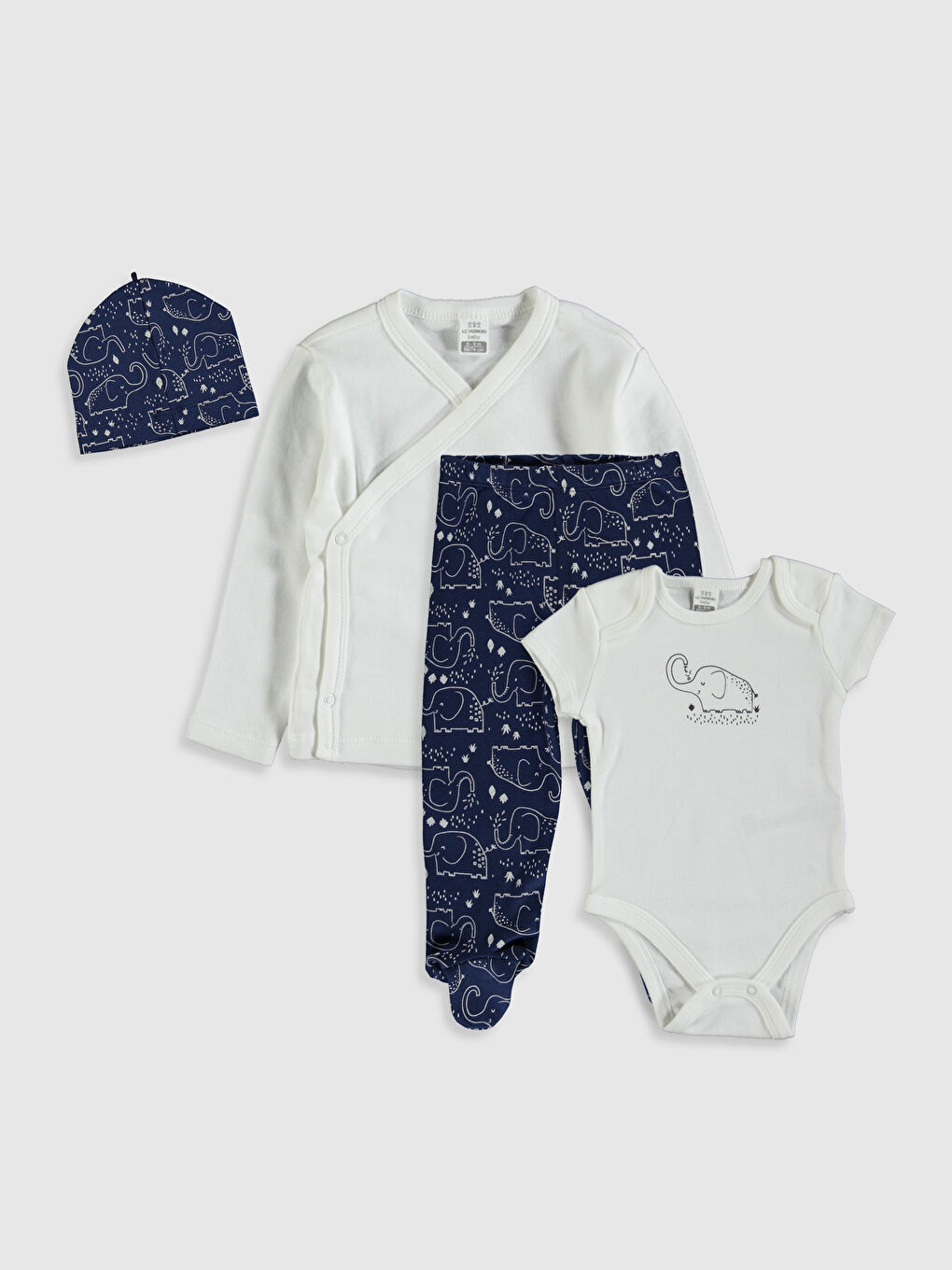 Lacivert Erkek Bebek Hastane Çıkış Seti