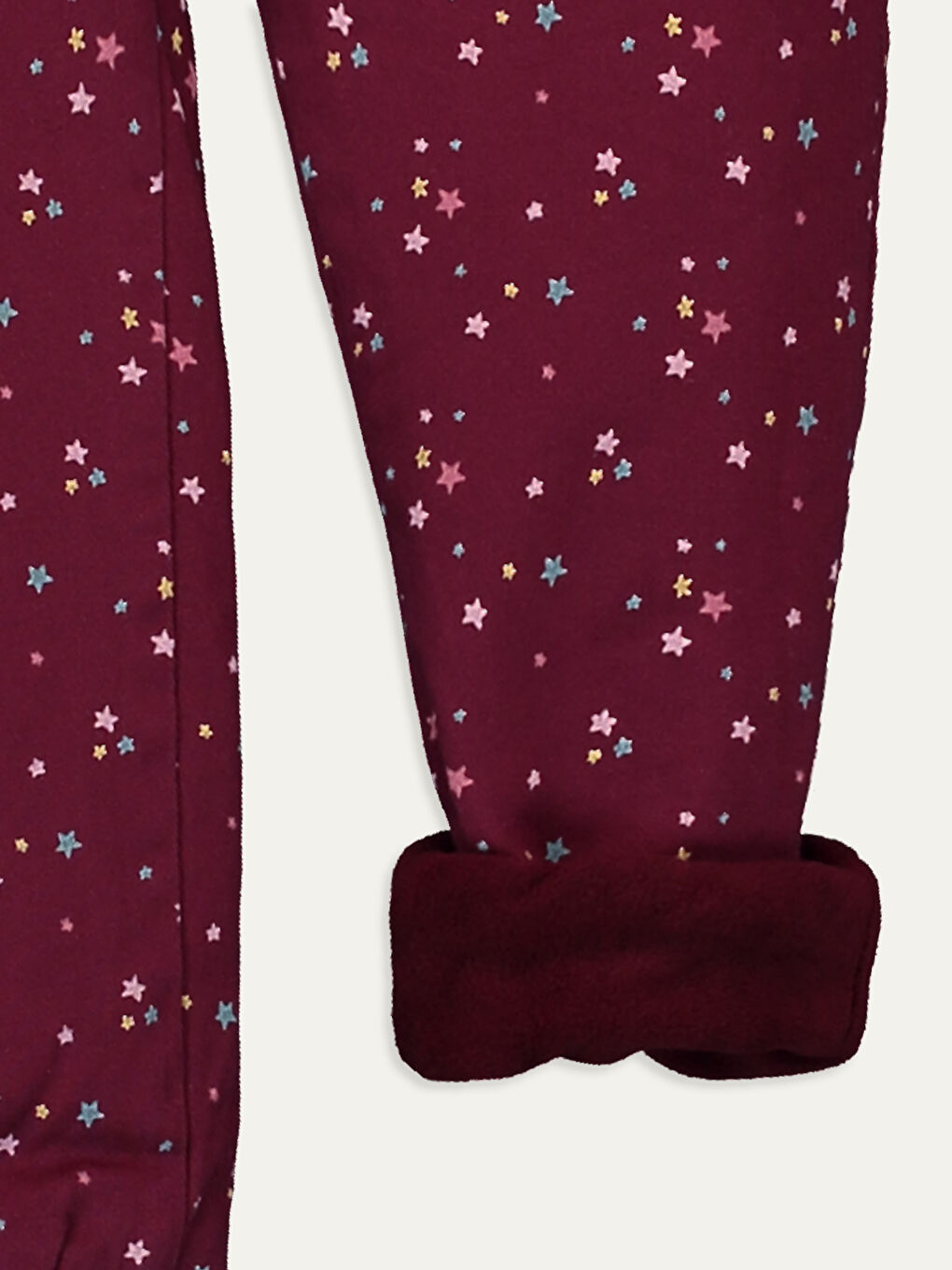 Bordo Baskılı Pantolon-2