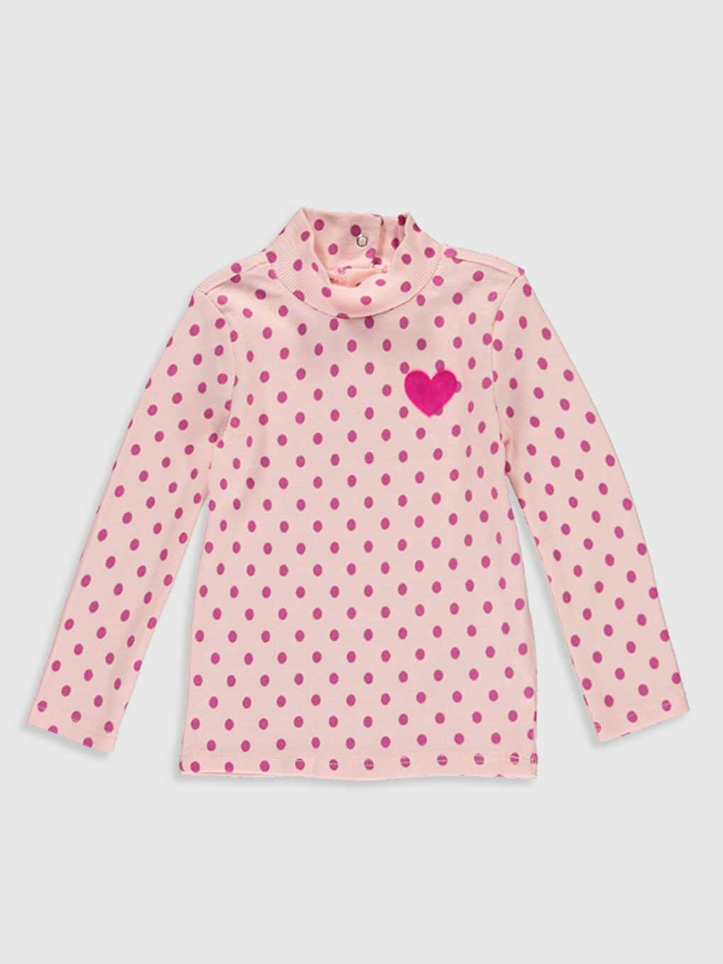 Açık Pembe Baskılı Tişört