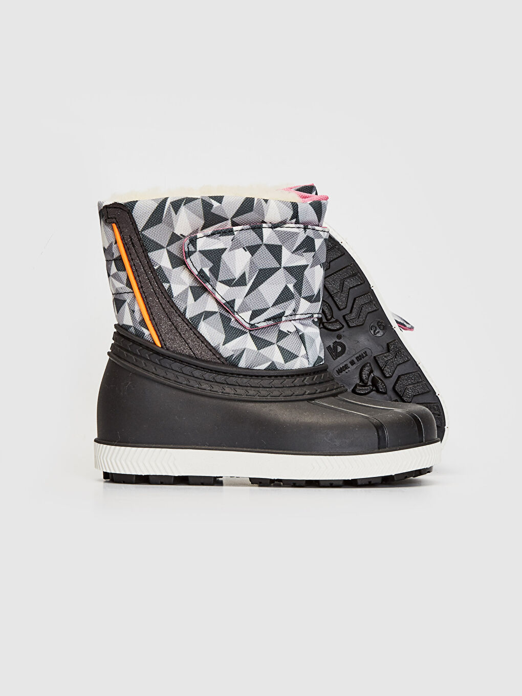 Gri Kız Bebek Cırt Cırtlı Kalın Taban Bot-2