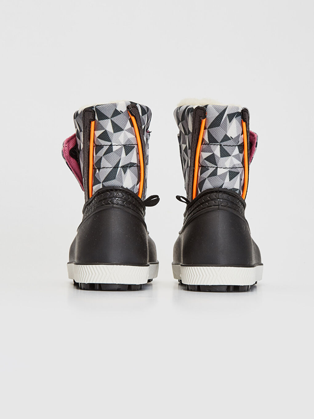 Gri Kız Bebek Cırt Cırtlı Kalın Taban Bot-3