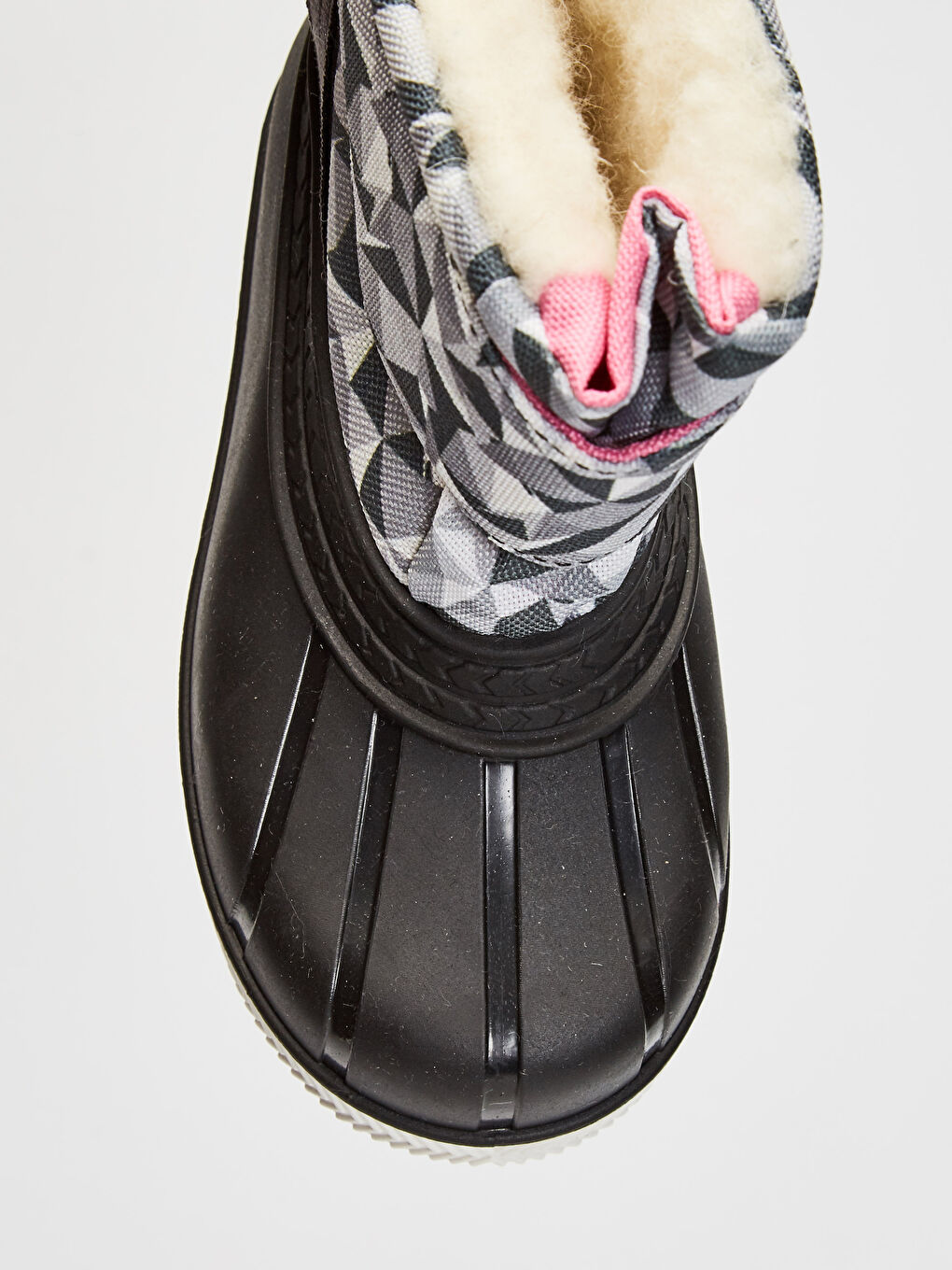 Gri Kız Bebek Cırt Cırtlı Kalın Taban Bot-4