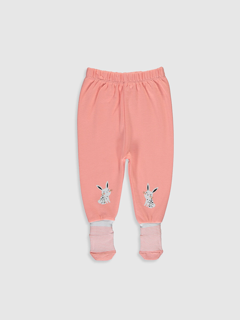 Set de 2 Pantaloni de Pijama pentru Bebeluși Fete cu Șosete-2