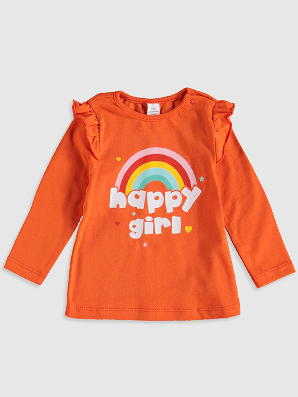 Turuncu Kız Bebek Pijama Takımı-2