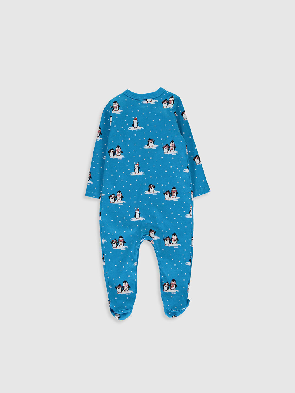 Turkuaz Erkek Bebek Baskılı Tulum-1