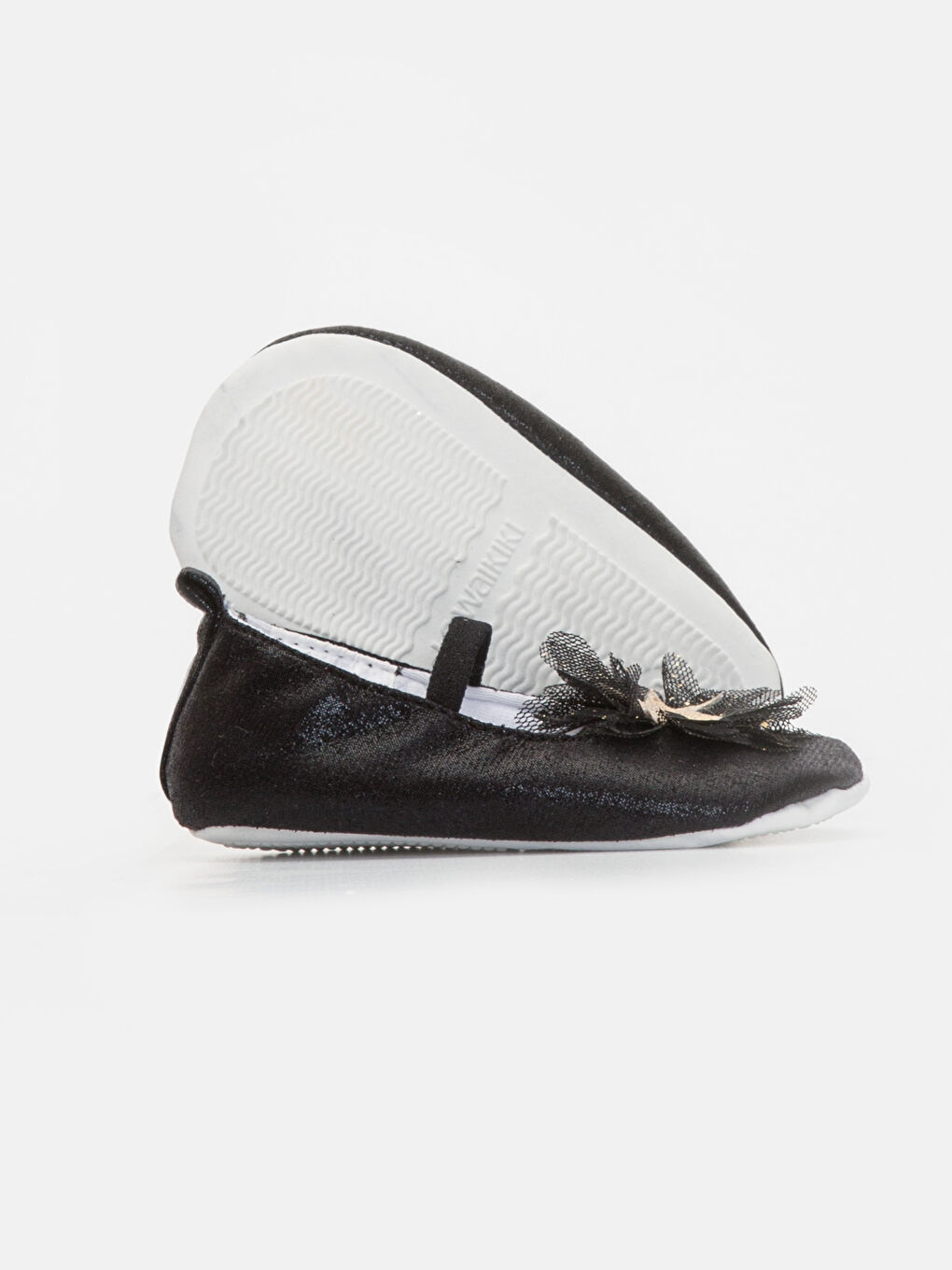 Siyah Kız Bebek Babet Ayakkabı ve Saç Bandı-1