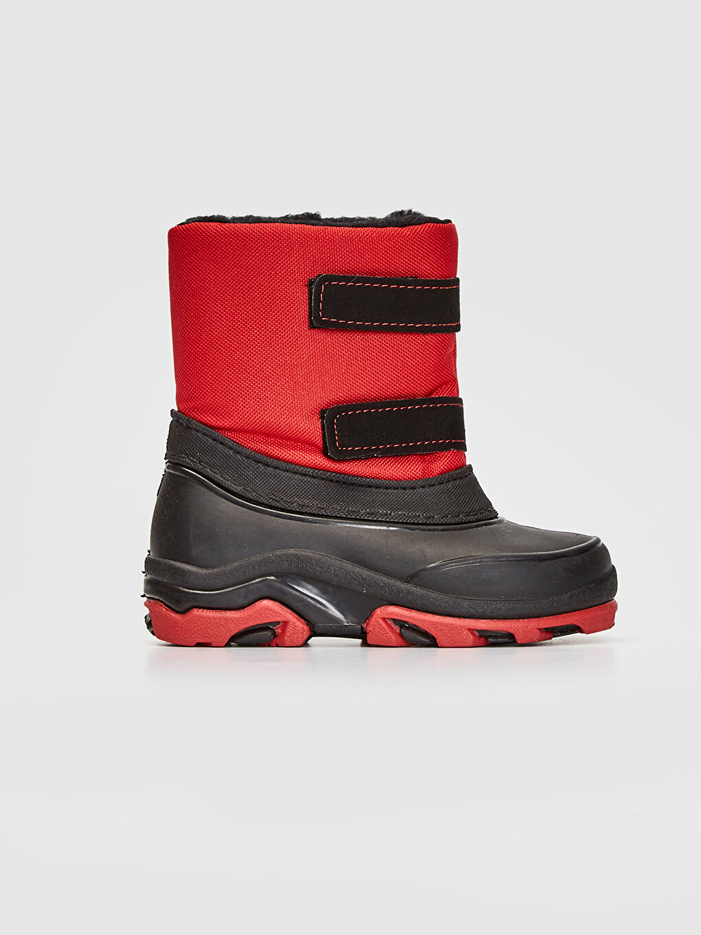 Kırmızı Erkek Bebek Polar Astarlı Kalın Taban Bot