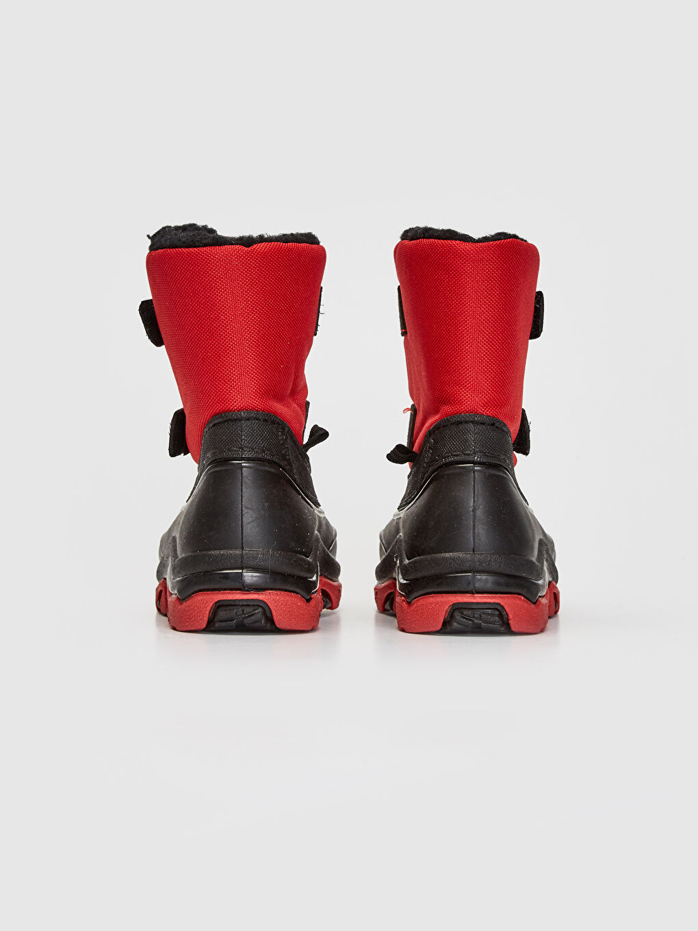 Kırmızı Erkek Bebek Polar Astarlı Kalın Taban Bot-3