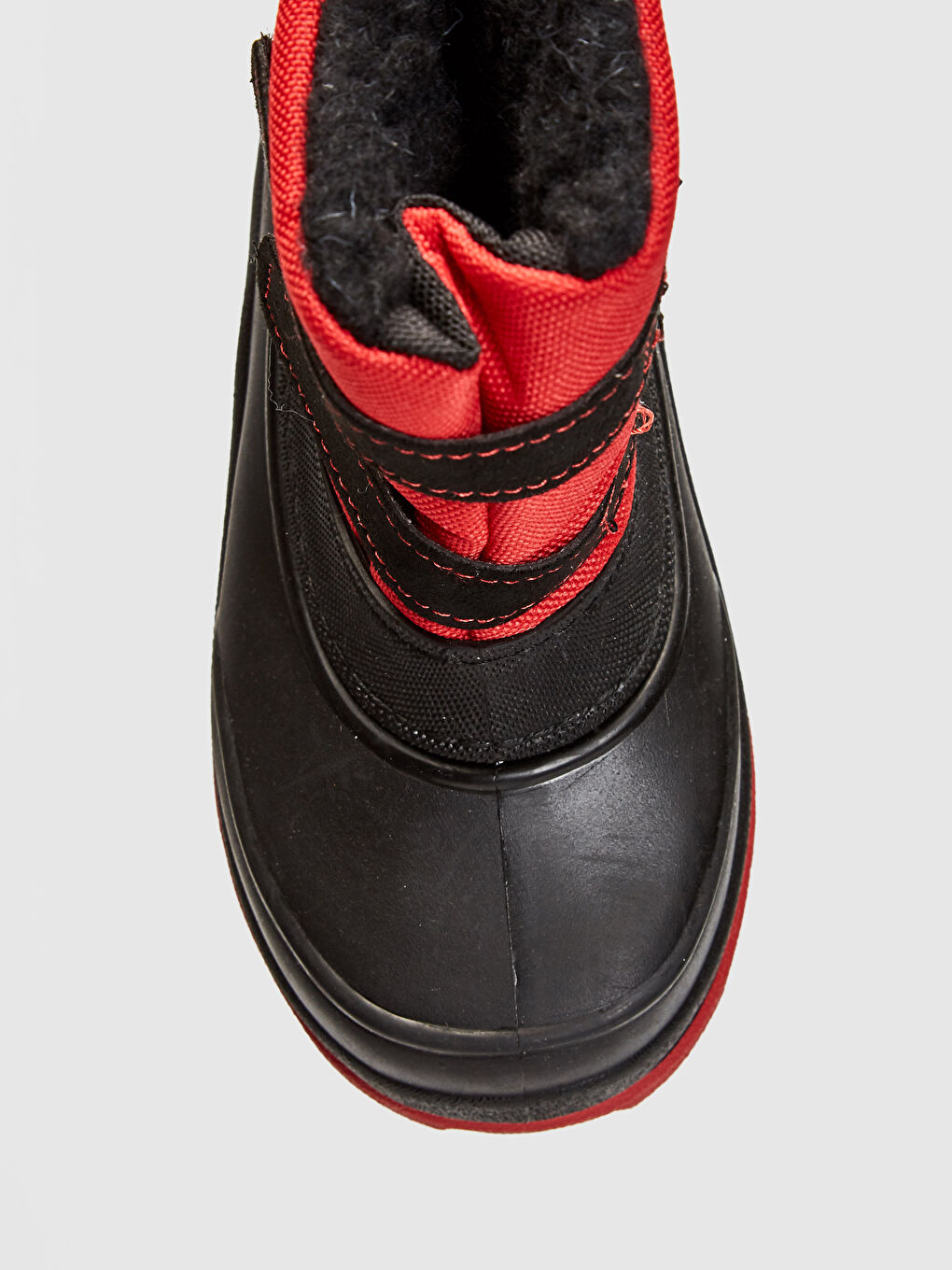 Kırmızı Erkek Bebek Polar Astarlı Kalın Taban Bot-4