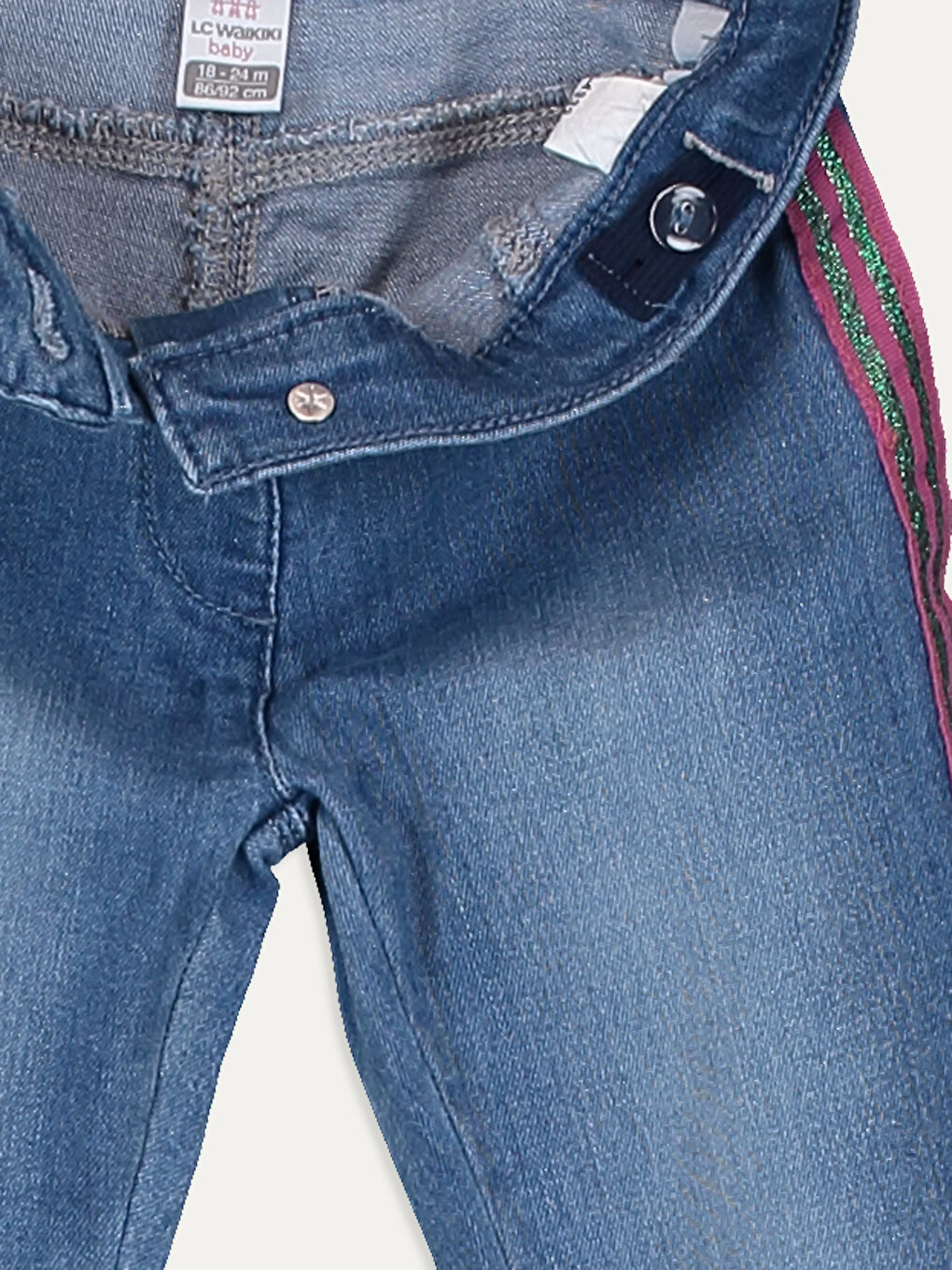 İndigo Standart Kalıp Kız Bebek Jean-2