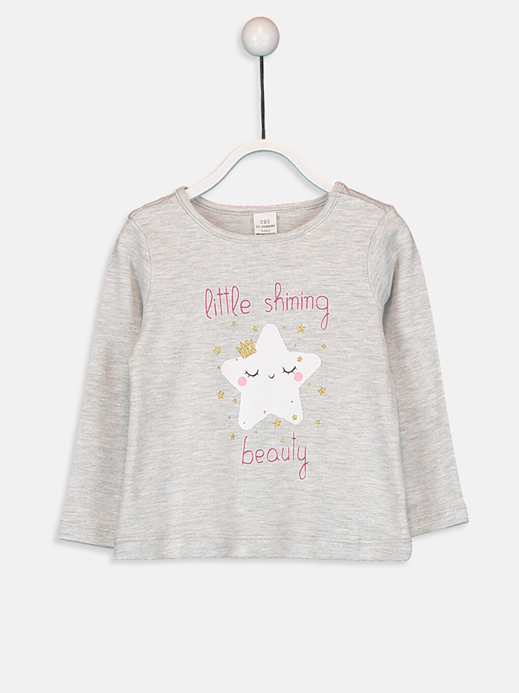 Beyaz Kız Bebek Baskılı Pijama Takımı 4'lü-1