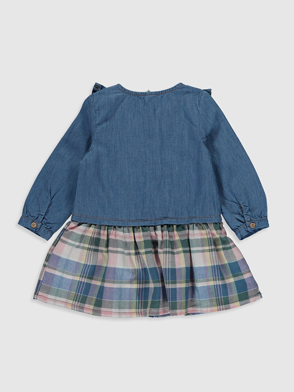 Orta İndigo Rodeo Elbise-1