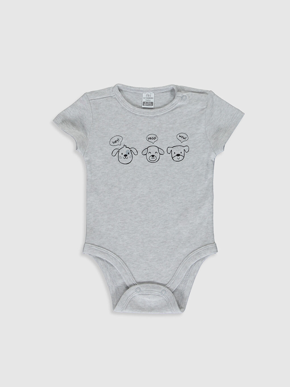 Beyaz Erkek Bebek Desenli Çıt Çıtlı Body 2'li-2