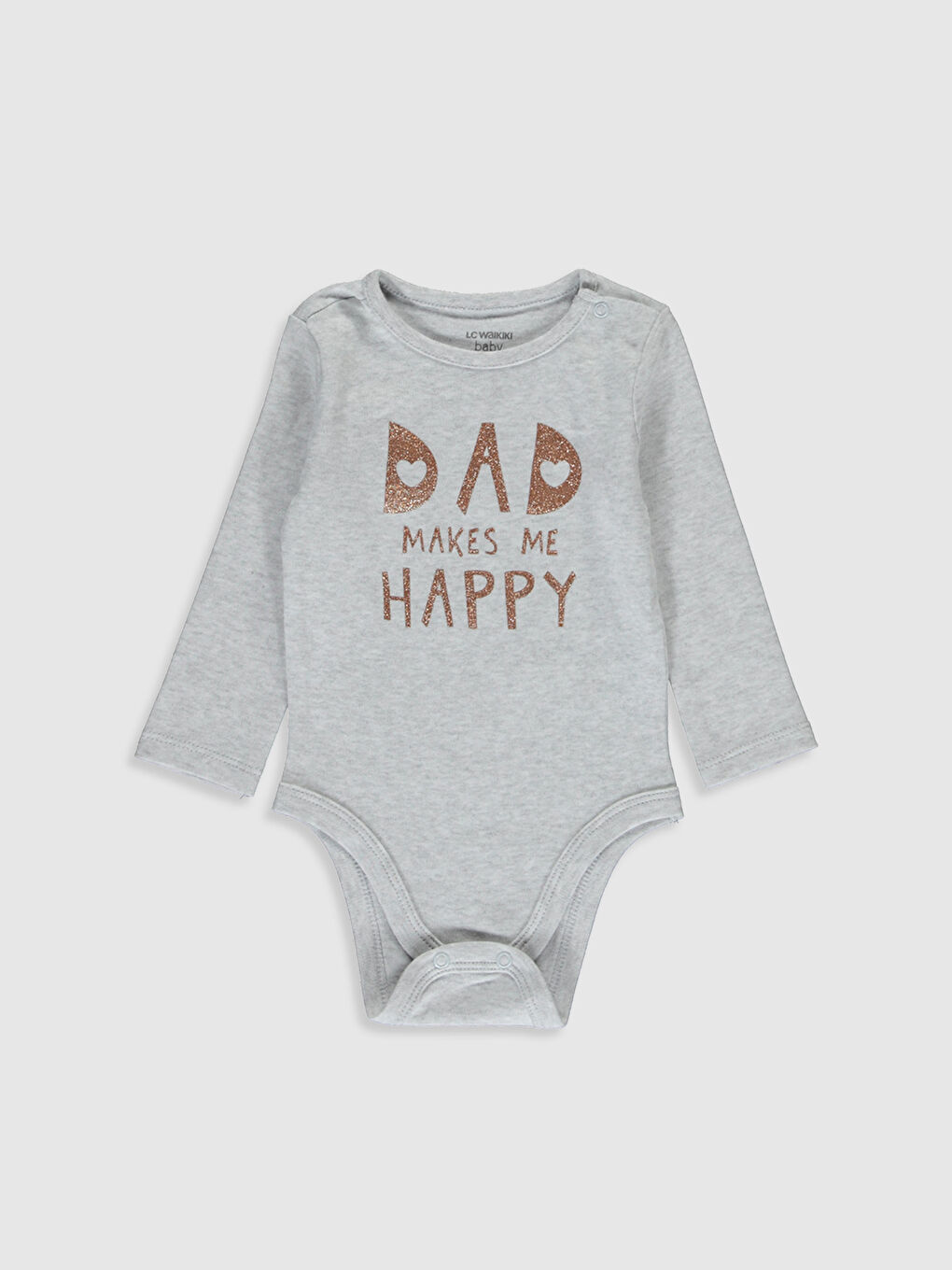 Beyaz Bisiklet Yaka Uzun Kol Kız Bebek Çıtçıtlı Body 2'li-2