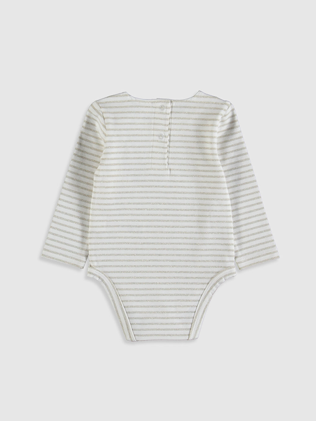 Açık Sarı Çizgili Tişört-1