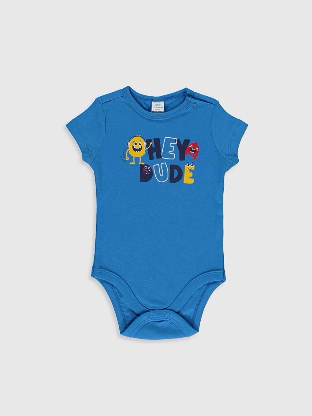 Mavi Erkek Bebek Pamuklu Çıt Çıtlı Body 2'li-7