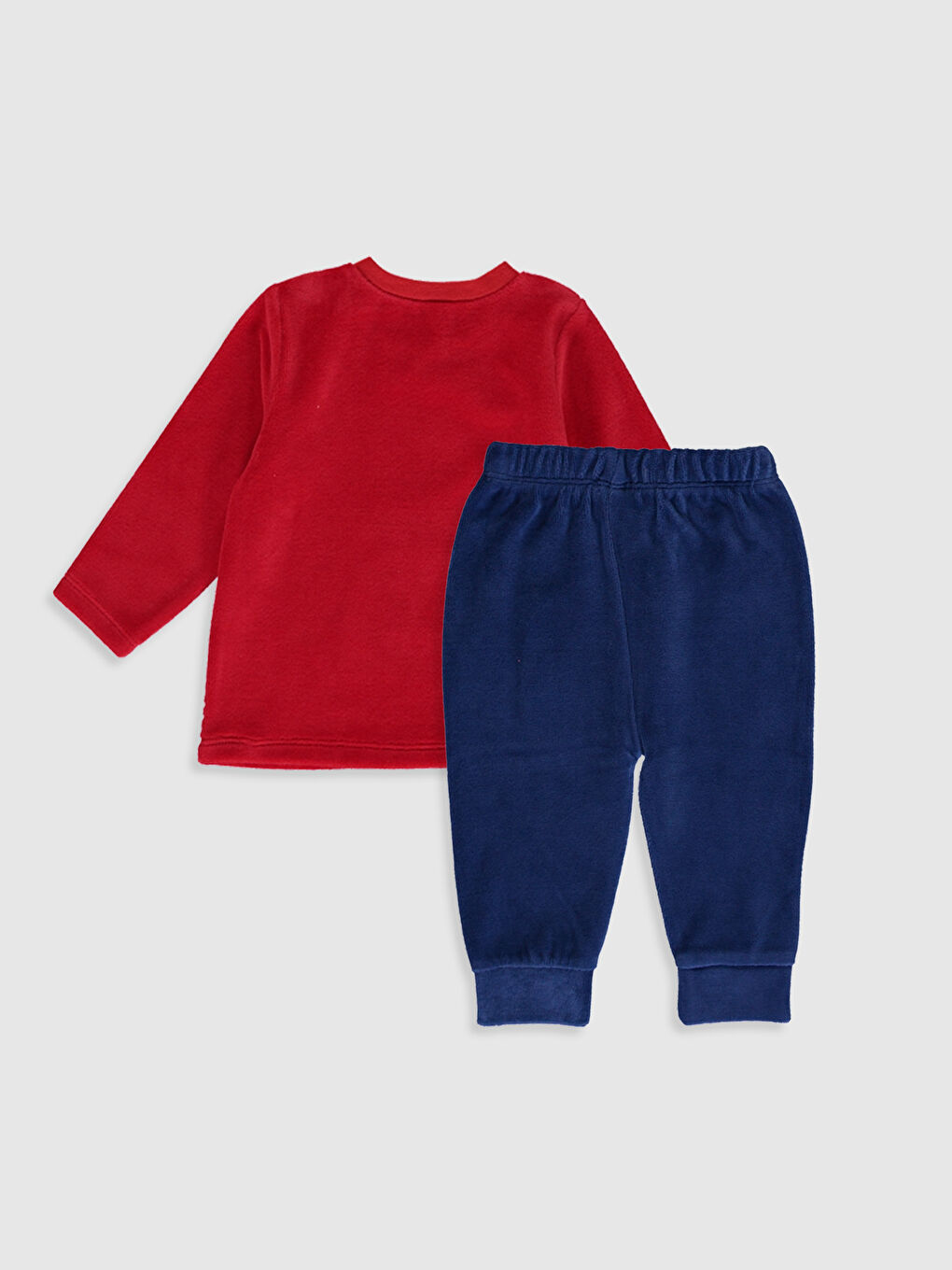 Kırmızı Erkek Bebek Desenli Pijama Alt ve Üst Takım-1
