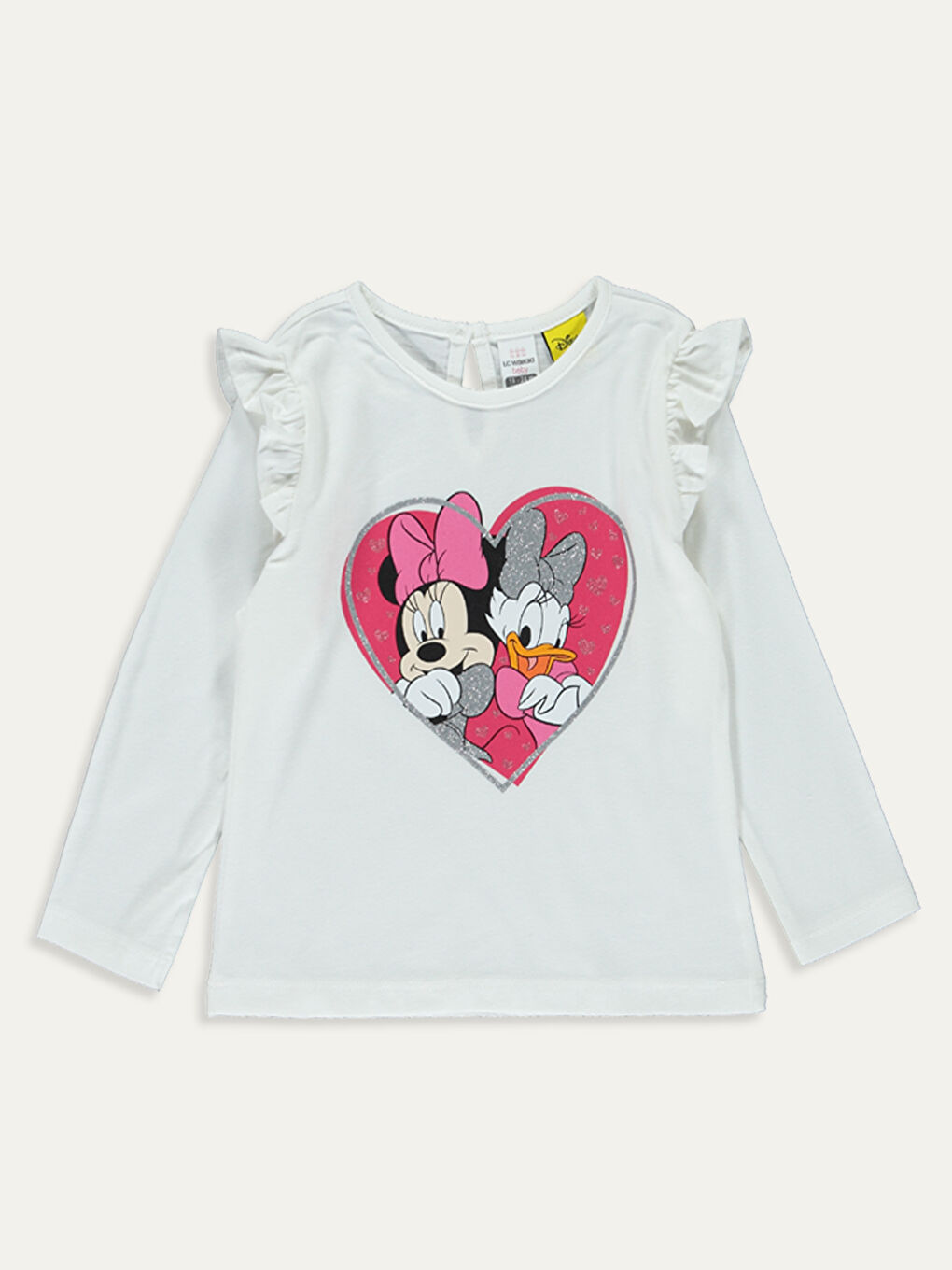 Ekru Kız Bebek Disney Baskılı Takım 2'li-3