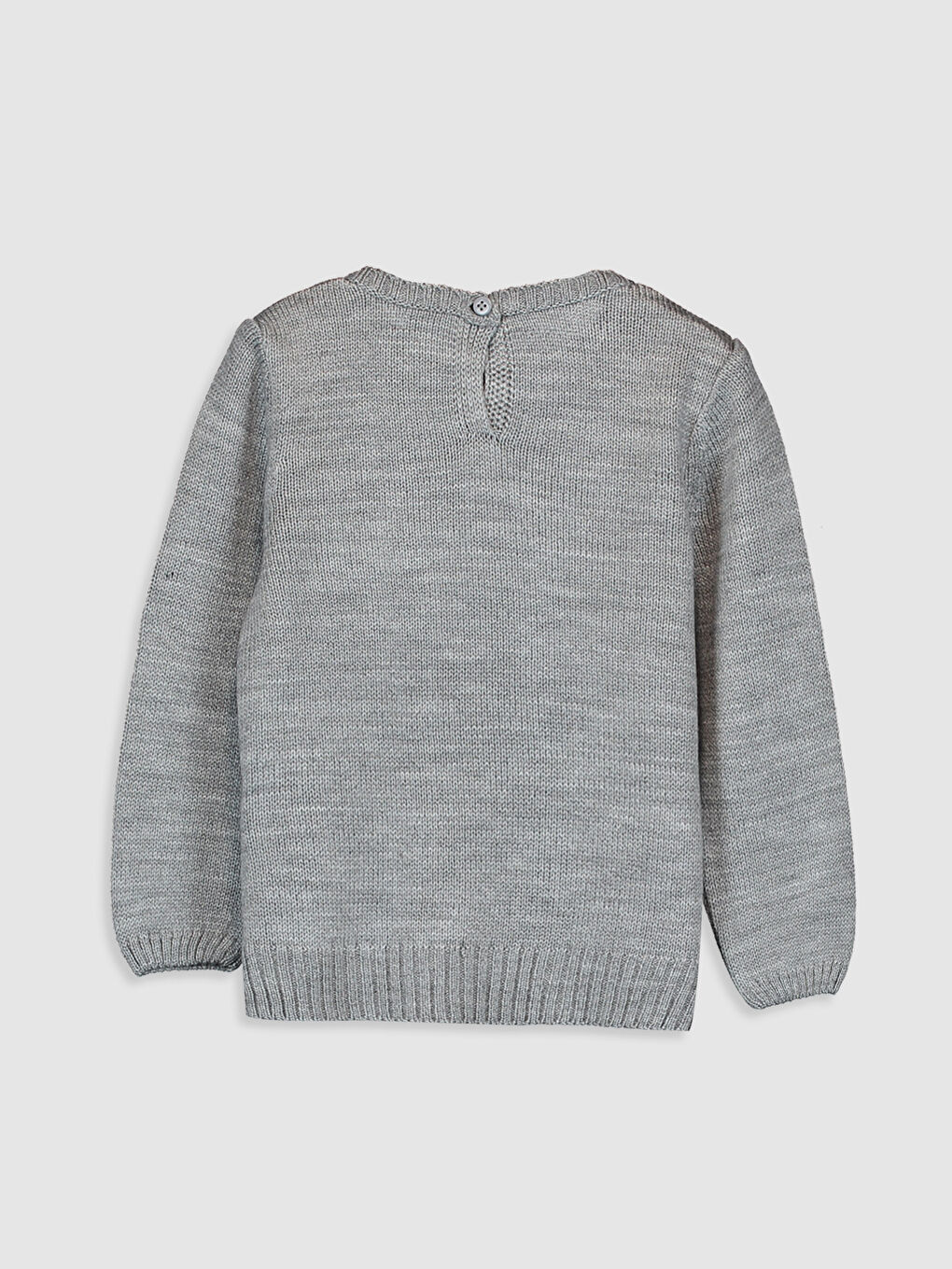 Бебешки пуловер за момичета с новогодишна тематика от трико-1