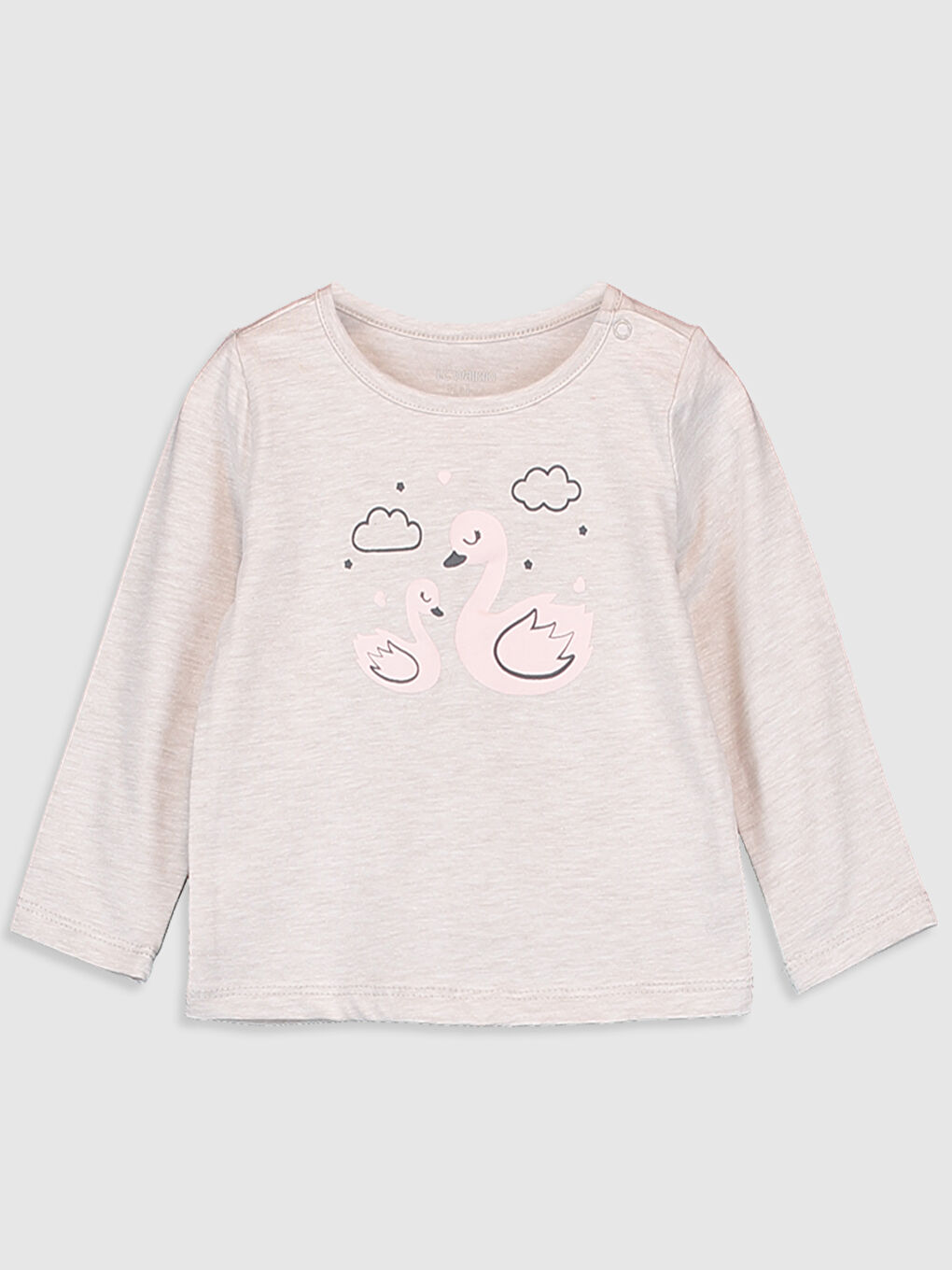 Ekru Melanj Tişört-2