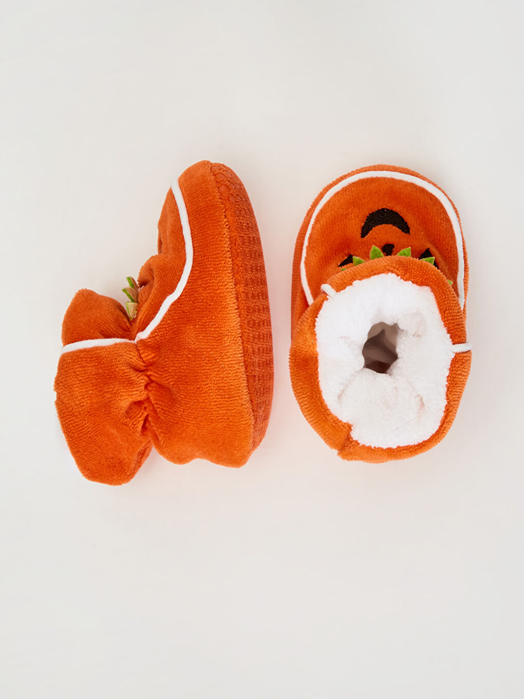 Baby Girl ORANGE Pram Shoes-1