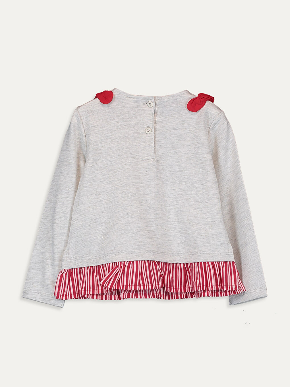 Kar Beyazı Melanj Tişört-1