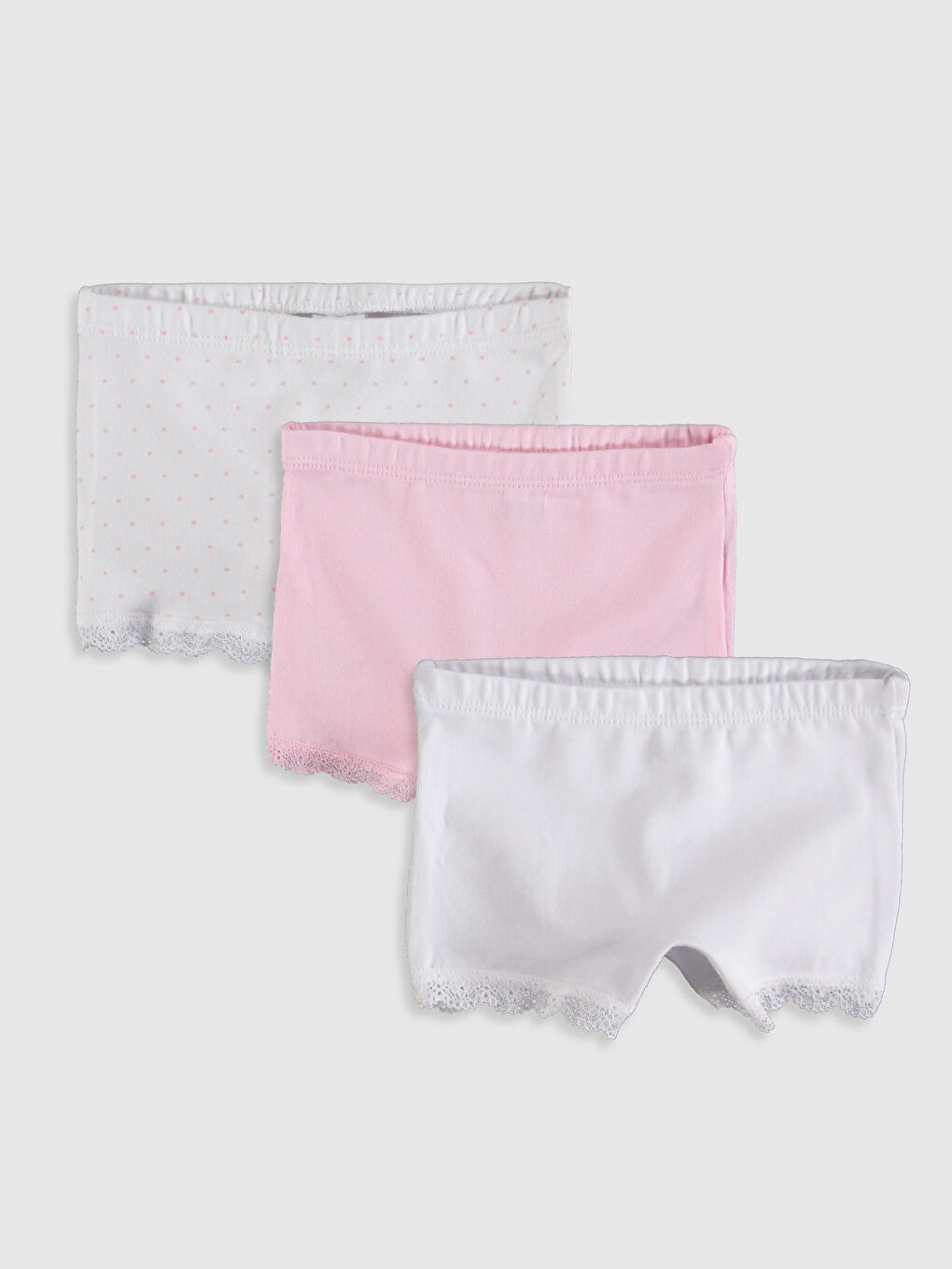 Beyaz Kız Bebek Boxer 3'lü