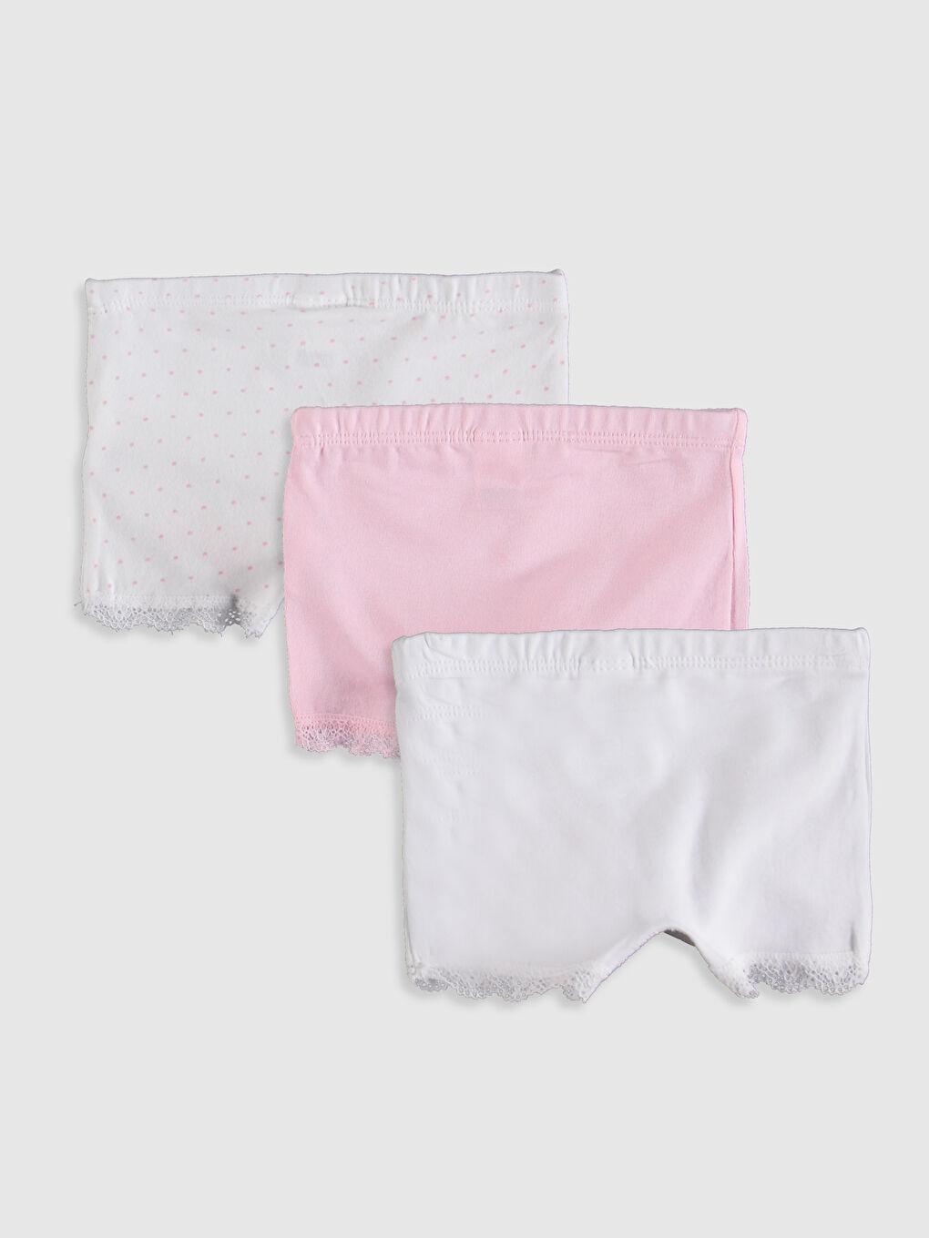 Beyaz Kız Bebek Boxer 3'lü-1