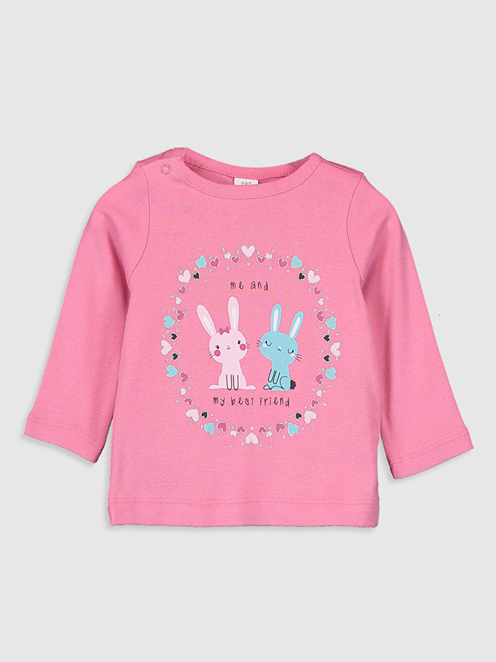 Pembe Kız Bebek Desenli Pijama Takımı-2