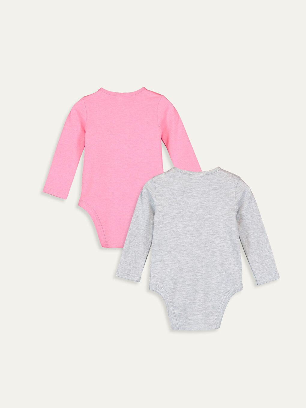 Pembe Kız Bebek Pamuklu Çıt Çıtlı Body 2'li-1