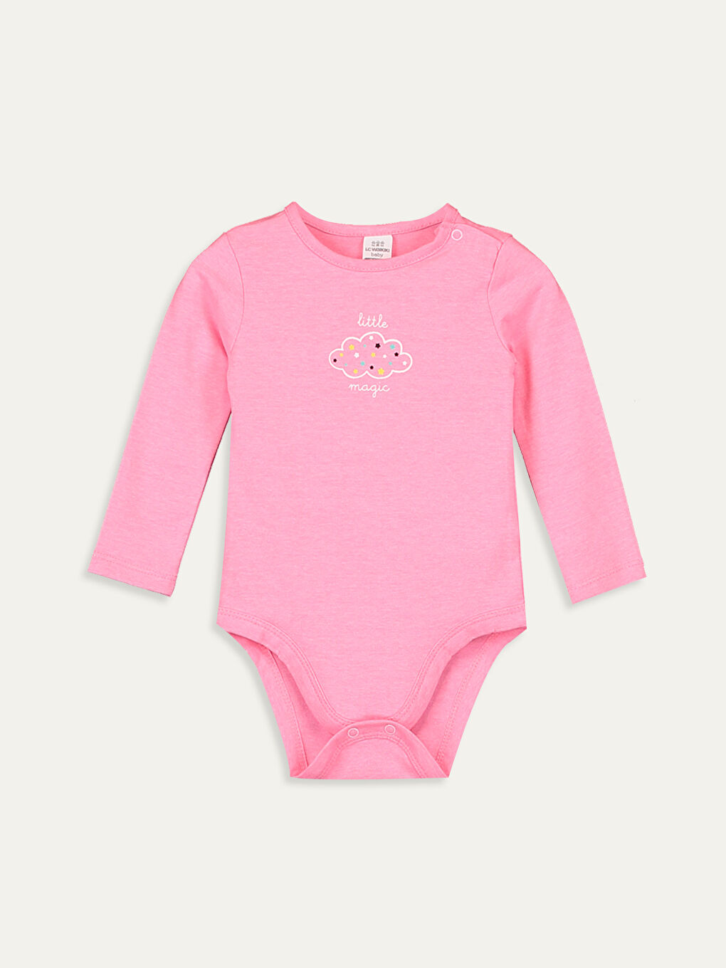 Pembe Kız Bebek Pamuklu Çıt Çıtlı Body 2'li-3