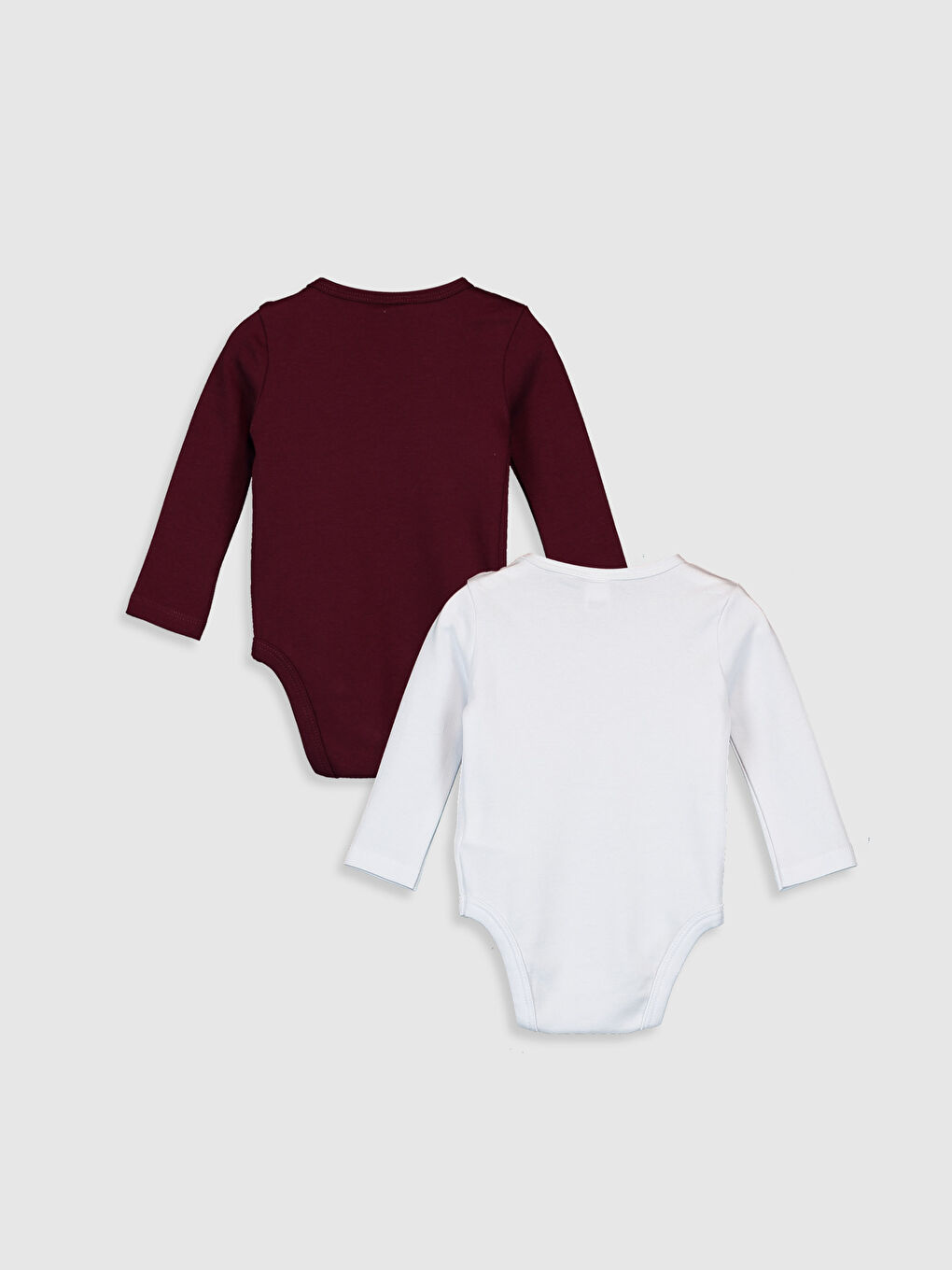 Beyaz Erkek Bebek Desenli Çıt Çıtlı Body 2'li-1