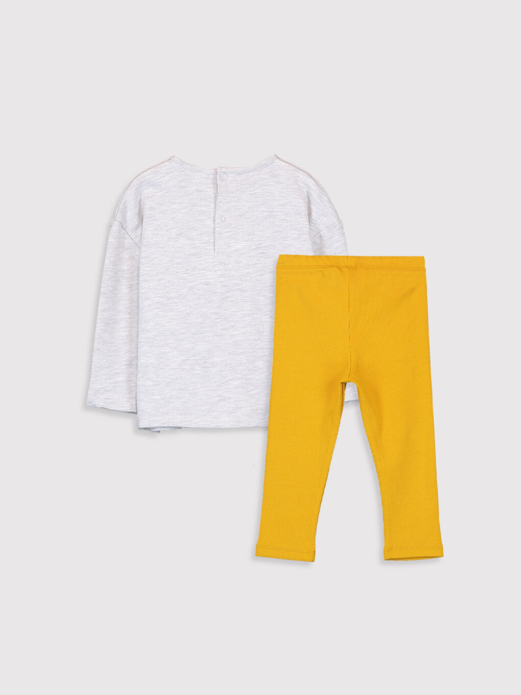 Beyaz Erkek Bebek Tişört ve Pantolon-1