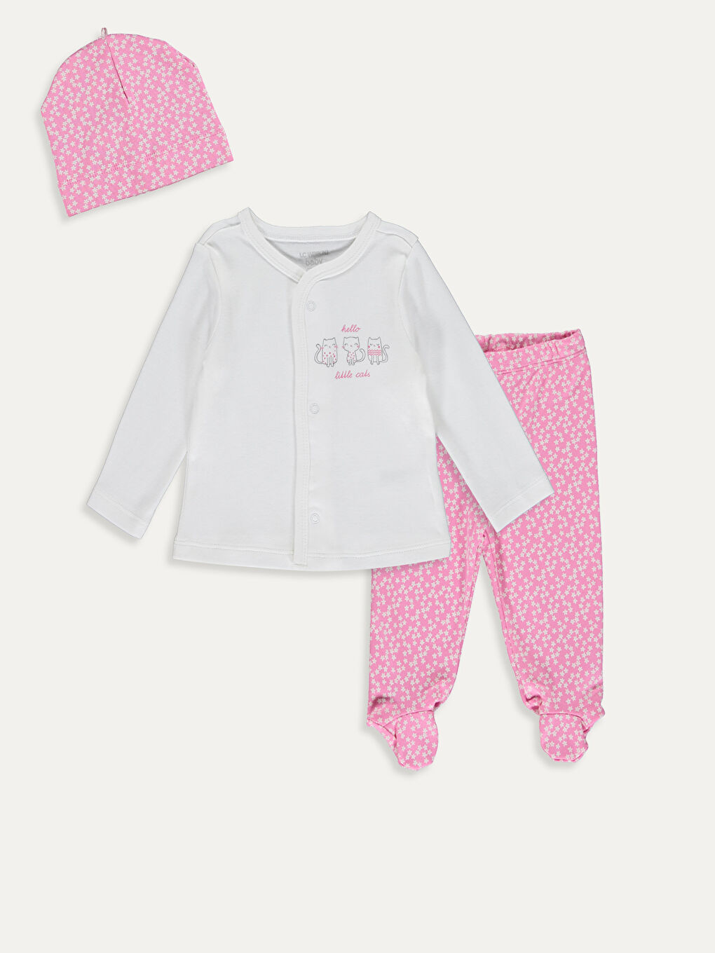 Beyaz Kız Bebek Hastane Çıkış Seti