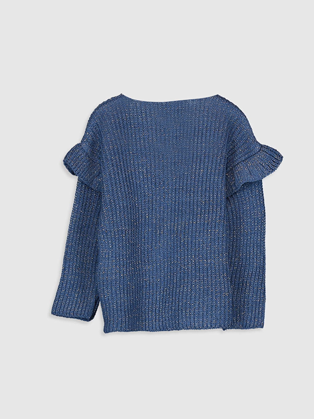 Mavi Bisiklet Yaka Kız Bebek Hırka-1