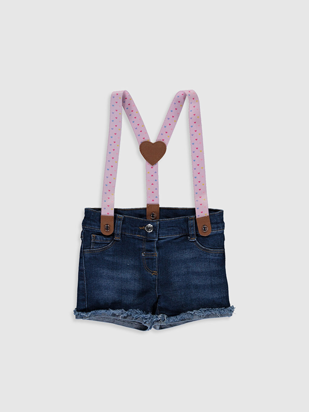 İndigo Rahat Kalıp Kız Bebek Jean Şort