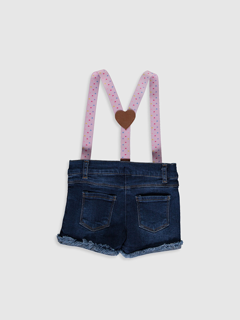 İndigo Rahat Kalıp Kız Bebek Jean Şort-2