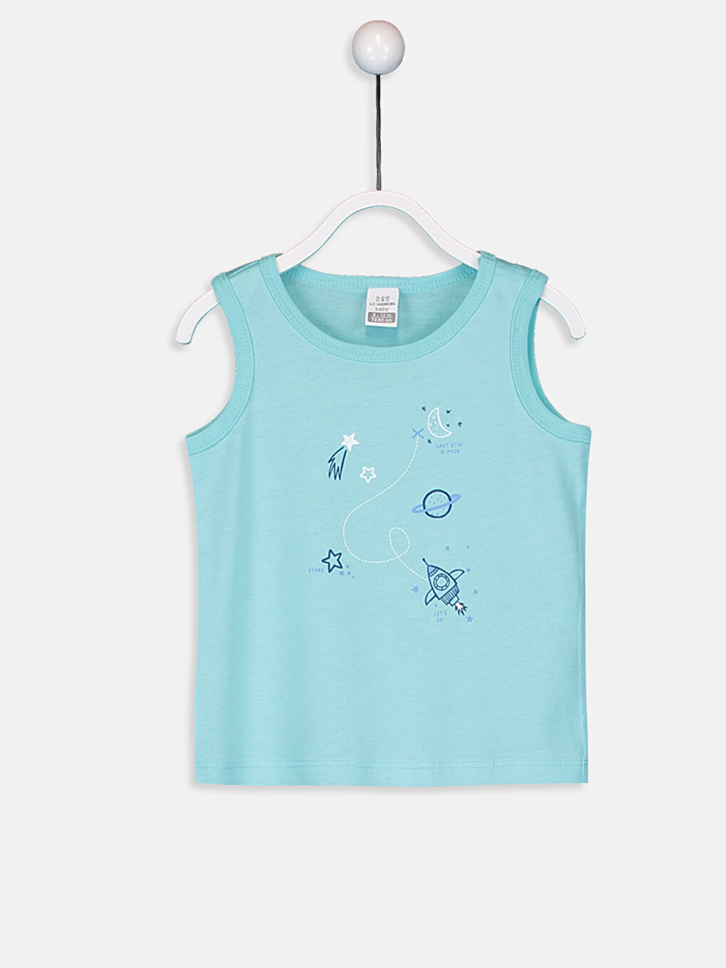 Turkuaz Erkek Bebek Pamuklu Atlet 2'li-2