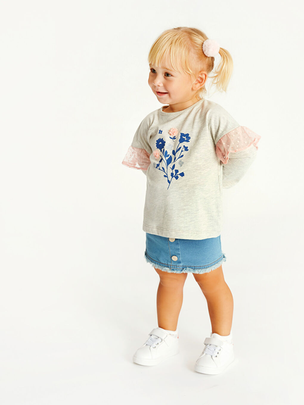 Orta İndigo Rodeo Etek