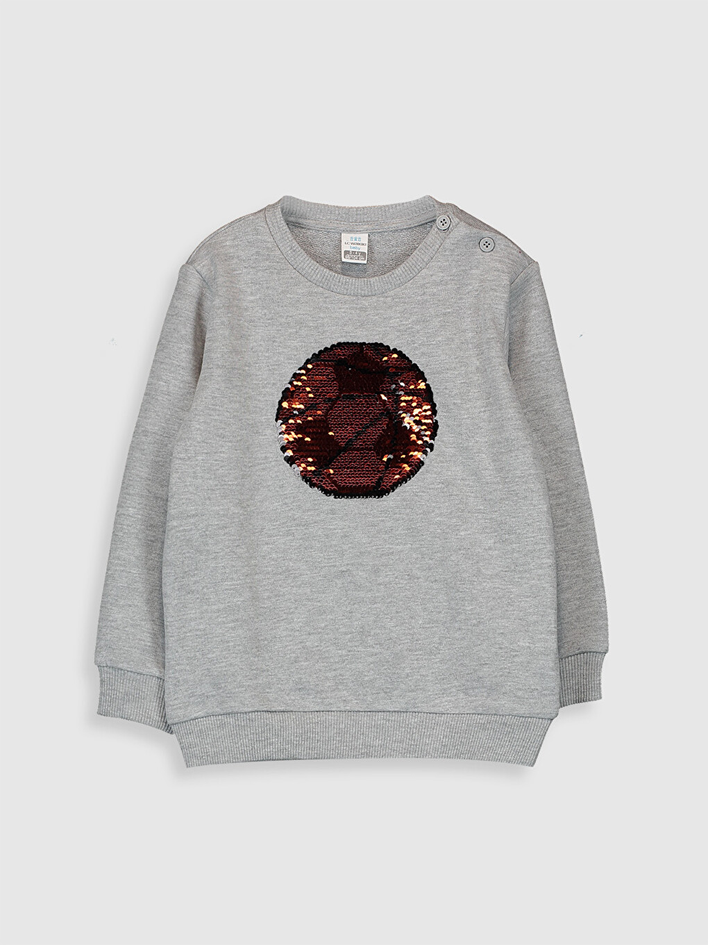 Erkek Bebek Çift Taraflı Pul Payetli Sweatshirt-1