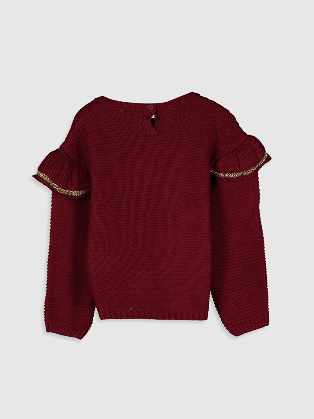 Pull-over en tricot imprimé à manches longues et col rond pour bébé fille-1