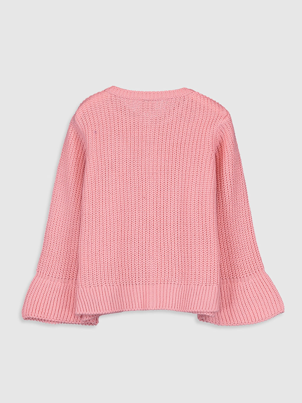 Pembe Bisiklet Yaka Kız Bebek Hırka-1