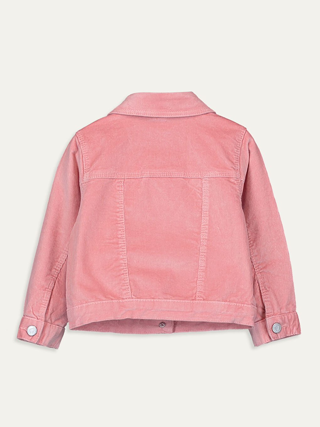 Shirt Collar Long Sleeve Velvet Baby Girl Jacket-1