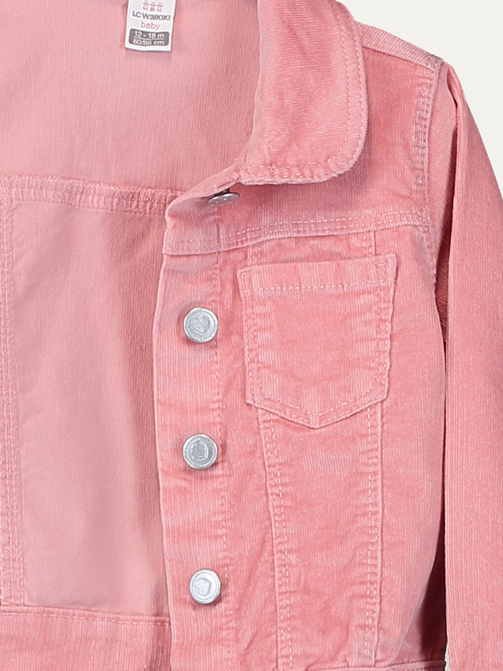 Shirt Collar Long Sleeve Velvet Baby Girl Jacket-2