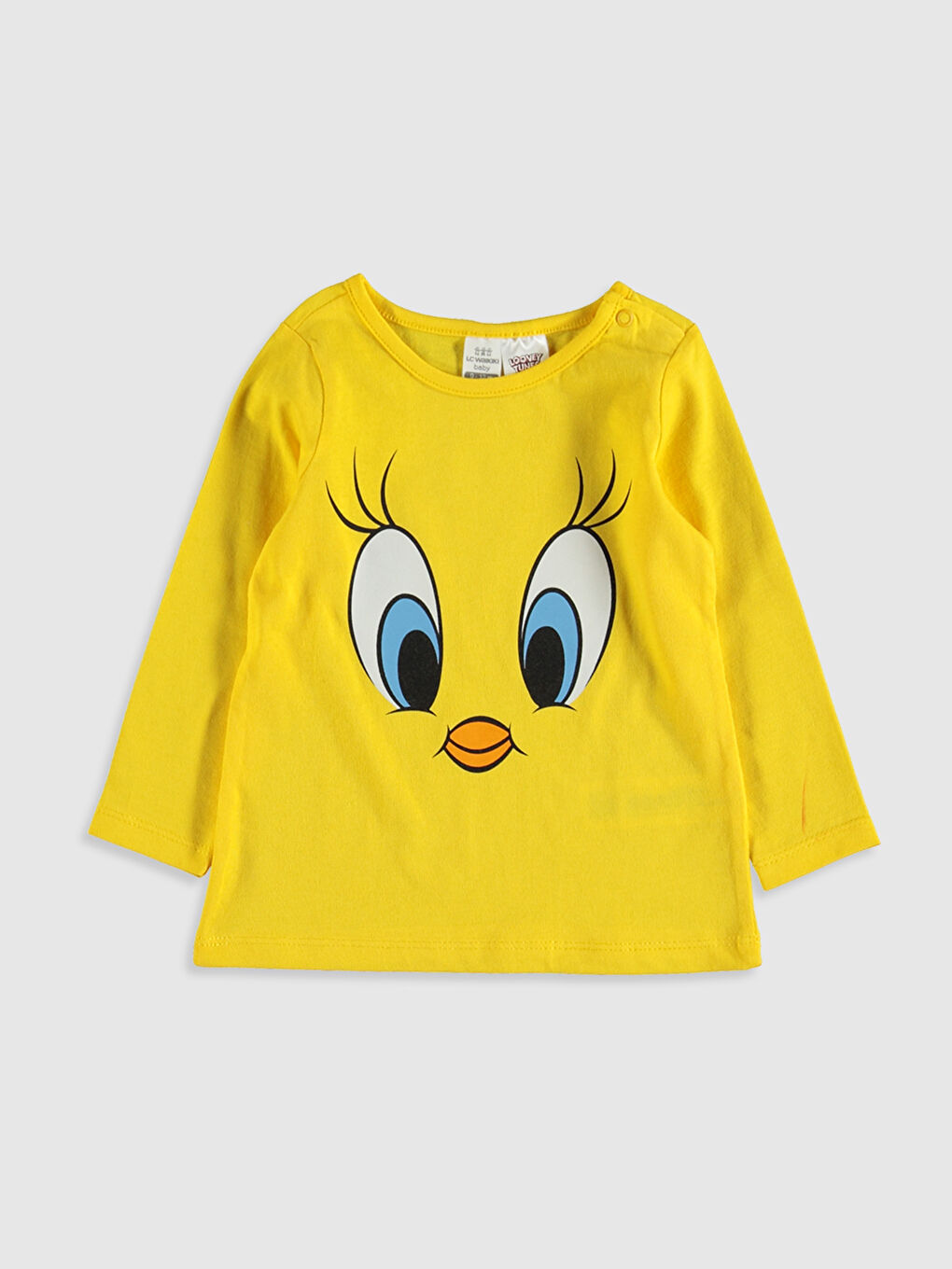 Sarı Kız Bebek Tweety Baskılı Pijama Takımı-2