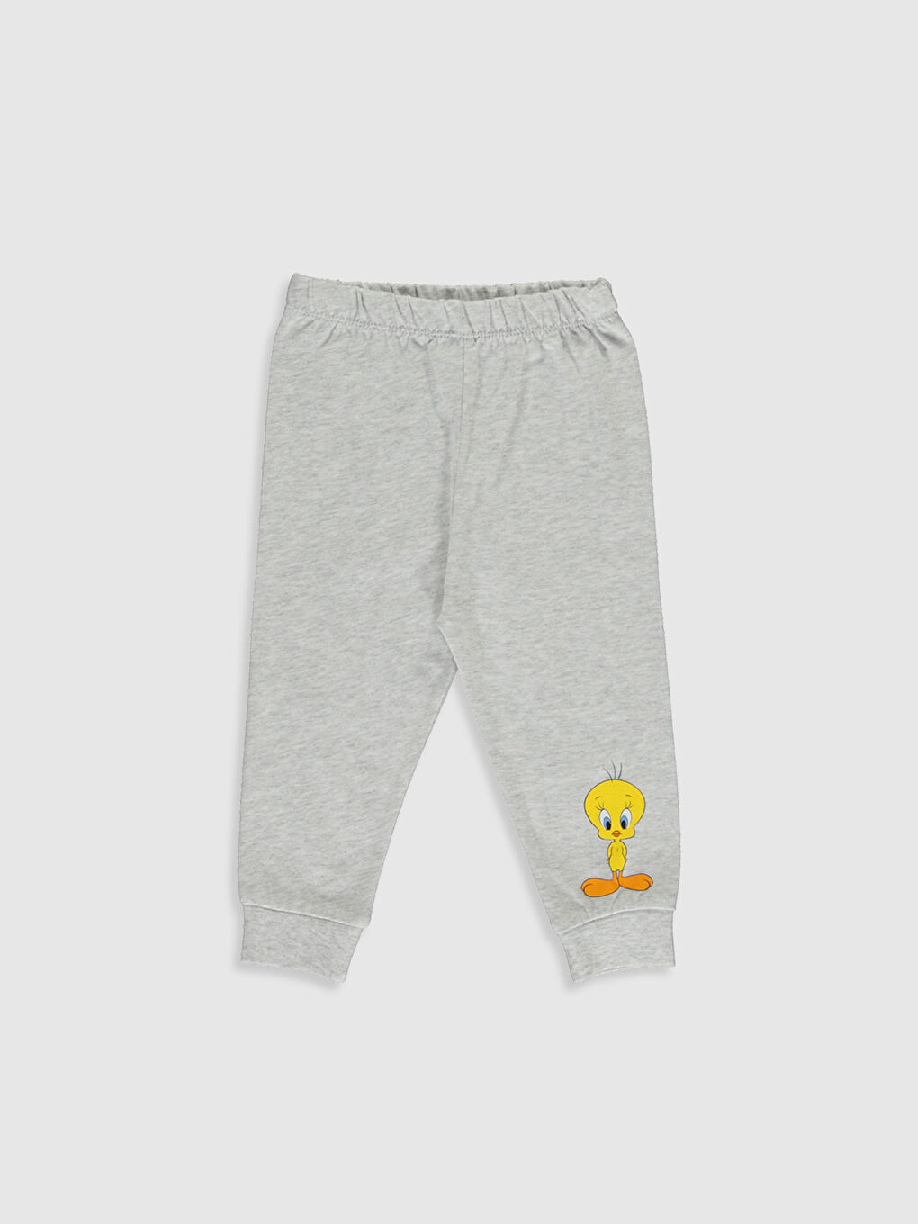 Sarı Kız Bebek Tweety Baskılı Pijama Takımı-3