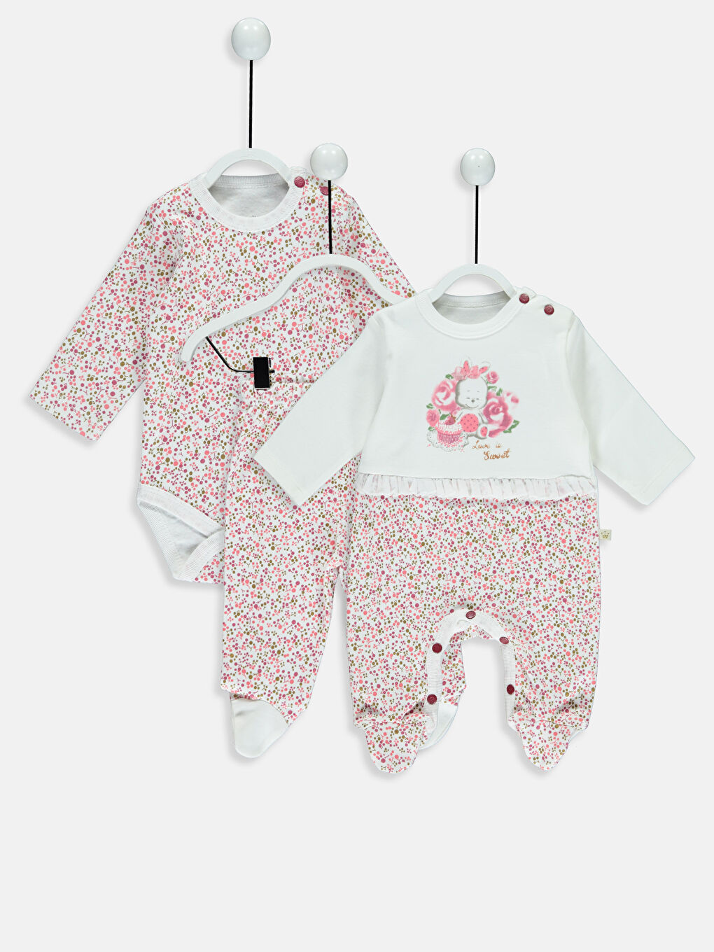 Beyaz Yenidoğan Pamuklu Kutulu Hediye Seti 10'lu-1